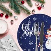 LeZakaa 25Pcs Christmas Paper Plates - Let It Snow Lettering