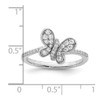JewelryWeb 925 Sterling Silver Rhodium Plated CZ Simulated Diamond Butterfly