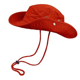 Bucket Hat Hiking Fishing Wide Brim UV Sun Protection Safari Unisex Boonie (Orange, Large/X-Large)