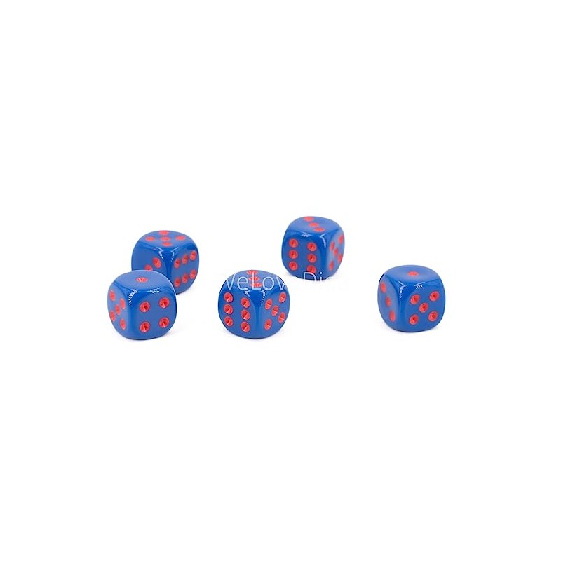 WeLoveBeads W6 Cube (16 mm) in Blue/Yellow Dots - Made