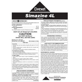 Simazine 4L (2.5 Gallons) - Simazine Pre Emergent Herbicide for Broadleaf and Grass Suppression