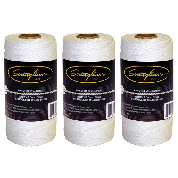 Stringliner 12793 Cotton Mason’s Line Replacement Roll - Twisted Cotton