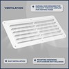 Five Oceans FO590-M2 Rectangular Boat Marine Louvered Ventilators, White Durable