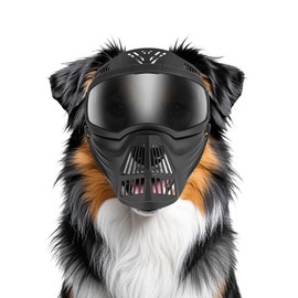 Namsan Dog Goggles Large Breed, Full Face Protective, Tactical Doggie Sunglasses for Medium to Large Dogs, Outdoor Dog Eye Protection, Anti-UV Anti-Fog Windproof, Adjustable, Black