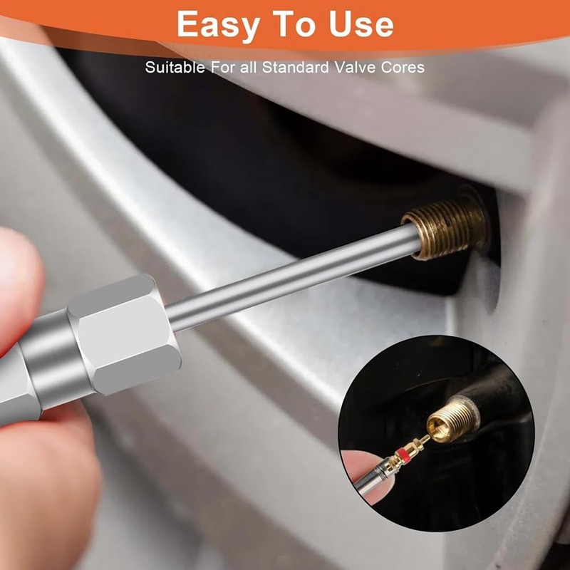 Daiilg 2pcs Valve Core Removal Tool Set, Screwdriver Valve Stem