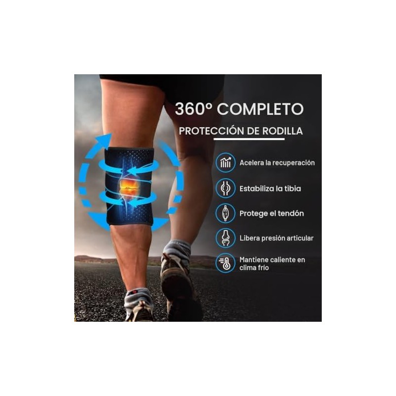 2 PCS Rodilleras Ortopedicas, Ajustables con Soporte de Rotula y