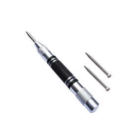 CHENSS Automatic Punch, Automatic Center Punch, Auto Center Punch, Carbide Automatic Punch, High Speed Steel, No Hammer Required, For Drilling Electric Drills, For Metal Wood Plastic, Suitable for