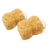 Healvian 2pcs Natural Honeycomb Sponge Exfoliating Body Scrubber for Shower