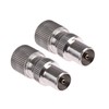 2 x Male Coax/ Coaxil TV Aerial Connector Plug for
