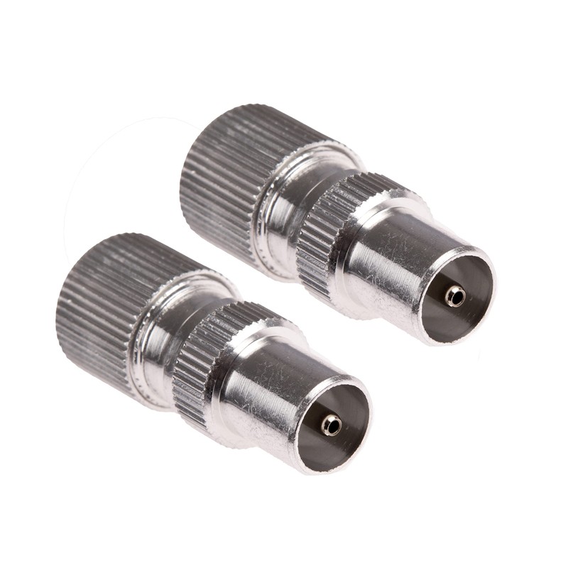 2 x Male Coax/ Coaxil TV Aerial Connector Plug for