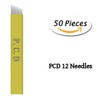 Xiaoyu Micro Blading Needles Disposable Stainless Steel Micro Blading Blade Eyebrow Permanent Make Up Pack Of 50pcs