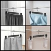 Guhmctt 10 Pack Pants Hangers with Adjustable Non-Slip Clips Anti-Rust