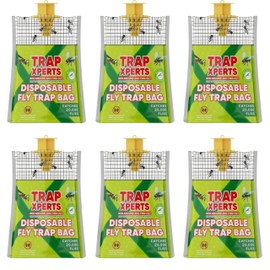 TrapXPerts 6-Pack Fly Bag Trap - Fly Bags Outdoor Disposable Fly Trap Bag - Fly Trap Disposable Horse Fly Traps Outdoor - Fly Trap Bags Outdoor Net