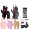 BrightGlow 2 Pairs Arthritis Compression Gloves Cycling Gloves Fingerless Padded