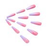 Brishow Coffin False Nails Long False Nails Gradient Ballerina Acrylic