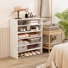 Tangkula 6-Tier Stackble Shoe Rack for Closet, Space Saving Wooden
