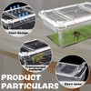 10 PCS Reptile Feeding Box, Isopod Enclosure Plastic Terrarium, Reptile