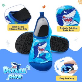 WAWSAM Children's beach shoes, boys' swimming shoes, aqua shoes, blue