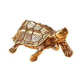 PIGPIGFLY Small Brass Figurine, Retro Brass Mini Statue,Creative Cute Animal Crafts Figurine,Decoration(Turtle)