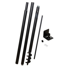 JCs Wildlife Ultimate Mountain Bluebird House with Universal Mounting Pole Kit - Garden Birdhouse and Pole Combo (Brown and Brown)