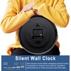 HITO 10 Inch Silent Wall Clock Battery Operated Non Ticking