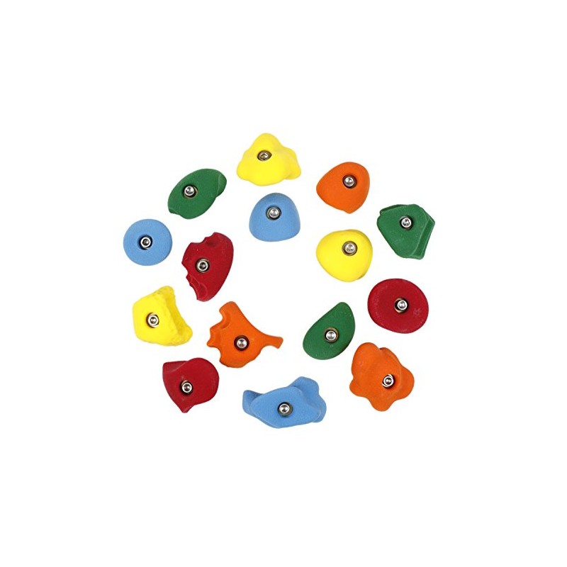 Atomik Climbing Holds Set of 15 Bolt-On Classics in Assorted