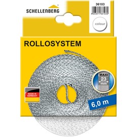 Schellenberg 31101 Window Shutter Belt 23 mm Wide System Maxi 12 M, White, 36103
