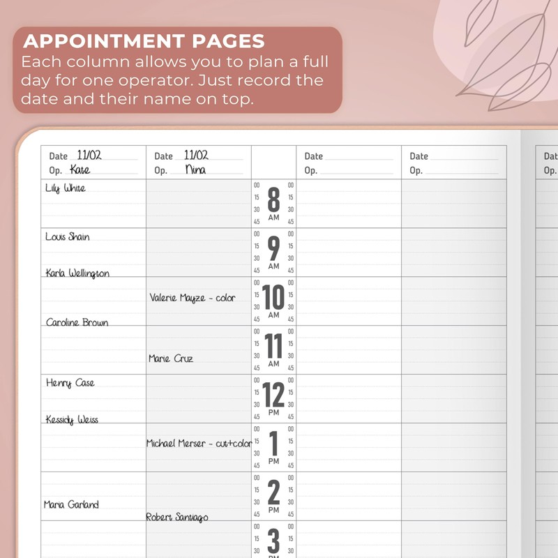 GoGirl Salon Appointment Book – Reservation Book for Beauty Salons,