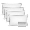 Amour Càlin White Pillow Cases 4 Pack- Cotton Blend White