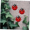 Kichvoe 4pcs Ladybug Wall Sculpture Spring Decor Metal Ladybug Garden