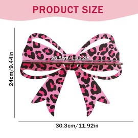 SiegYma Bow Pink Shelves - Floating Shelves Bow Leopard Crystal Shelf Display Wooden Wall Bow Shelf Decor 1Pcs for Essential Oil Storage Witchy Home Rustic Decor (Small)