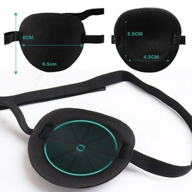 VIKSAUN Pack of 4 Single Eye Mask, Eye Patches, Pirate Eye Mask, Eye Patch, Strabismus Adjustable Eye Mask, Cosplay Pirate Eye Patch, Recovery Phase Daily Use