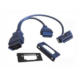 Mobilistics OBD2 Y Adapter/Splitter Extension Cable GPS Universal Snap-in Or Underdash Mount for Domestic 1995-up Cars and Trucks Includes Both mounting Brackets