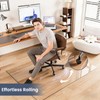 46"x46" Tempered Glass Chair Mat for Carpet