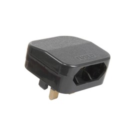 MERCURY Black FCP fused Euro converter plug- bulk