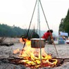 Rayeeley Portable Mini Camping Tripod Campfire Cooking Dutch Oven Tripod