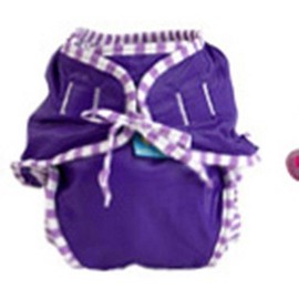 Kushies Reusable Cloth Swim Diaper Bottoms for Boys or Girls (Large, Purple)