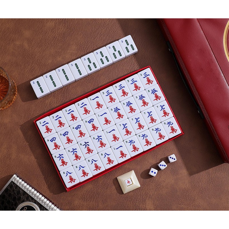 Mose Cafolo Chinese Mahjong Set X-Large 146 Numbered Melamine 1.5"