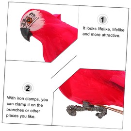 Mipcase 1pc Simulation Bird Parrot Decor Garden Yard Ornament Artificial Bird Craft for Home Dec