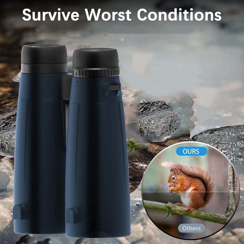 10X50 Blue Binoculars for Hiking Field Exploration Sports HD Clear