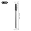 QUARKZMAN 4 Pcs Tungsten Carbide Rotary Files 1/8" Shank Single