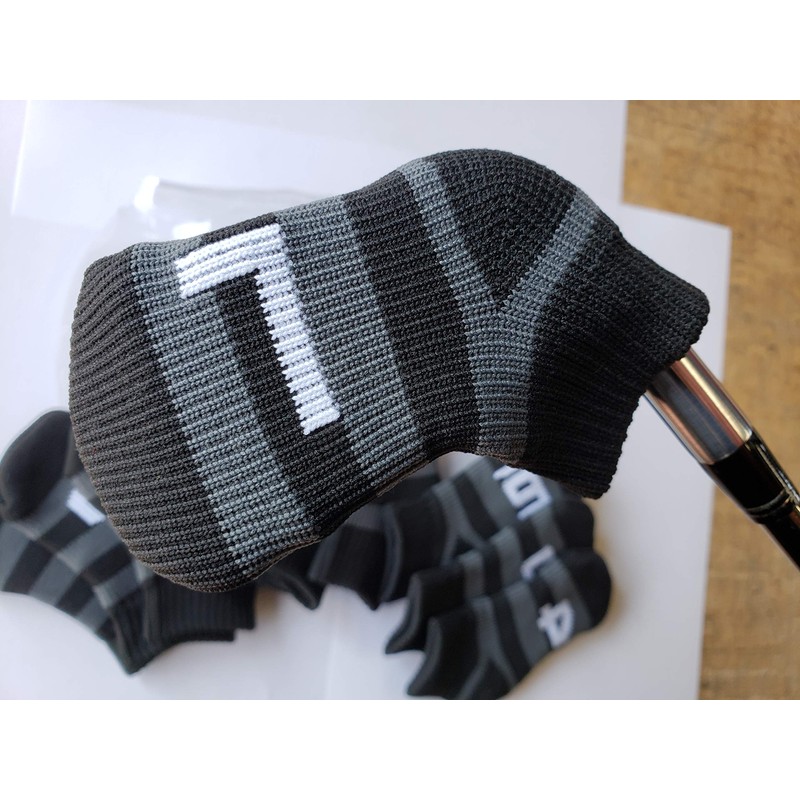 Hirota Golf MGHC-2018 Knit Iron Cover, Black, Set of 10,