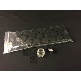 5 ml 1/6 oz Small Glass Jars with Black Lids (20)