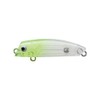 TackleHouse Shores Oruga Lipless SOL43 Minnow Fishing Lure, Slow Float, 1.7 Inches (43 mm), 0.1 Oz (2.3 g), Clear With Chartreuse Head #46