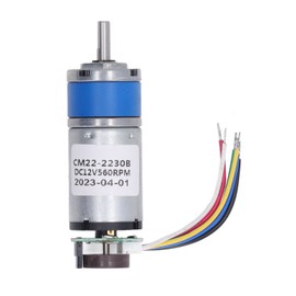 Gear Motor DC 12V Speed Reduction 560RPM 22mm Planetary Gear Motor with Encoder for Machine