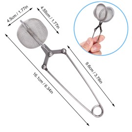 Tea Strainers for Loose Tea, 4 Pack Tea Infuser with Handle Fine Mesh Tea Ball Filter Tea Diffusers Steeper for Loose Leaf Tea, Spices, Seasonings