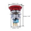 mxuteuk 22mm Stainless Steel Metal Latching Emergency Stop Push Button