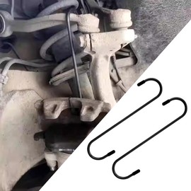 Honibaoto 2PCS Car Brake Caliper Hooks, Auto Brake Caliper Hangers with Rubber Tips, Universal Durable & Rust-Proof Automotive Tools for Braking, Axle, Bearing, Suspension Work (Black)