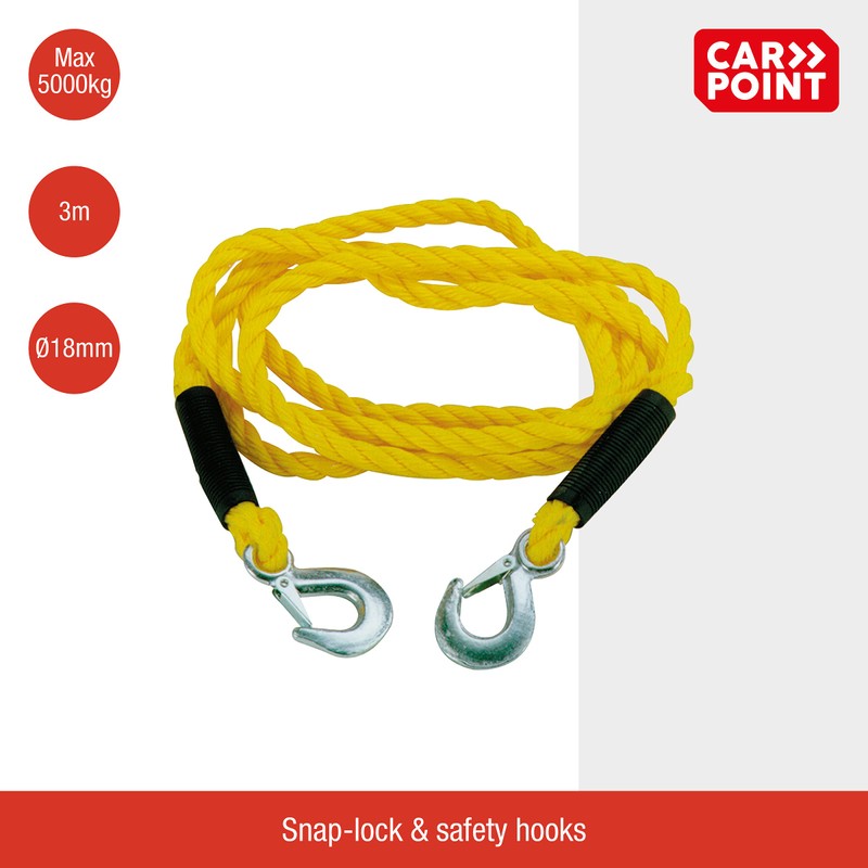 Carpoint 0178703 Towing Rope 18 mm 5000 Kg
