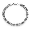 Gem Stone King 925 Sterling Silver 4MM Byzantine Weave Chain
